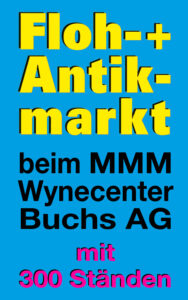 Logo Block Flohmarkt hoch blau Orig