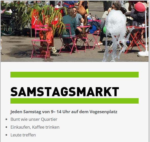 Samstagsmarkt am Vogesenplatz