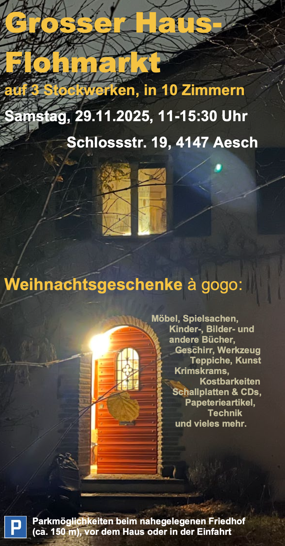 Grosser Hausflohmarkt in Aesch (BL)