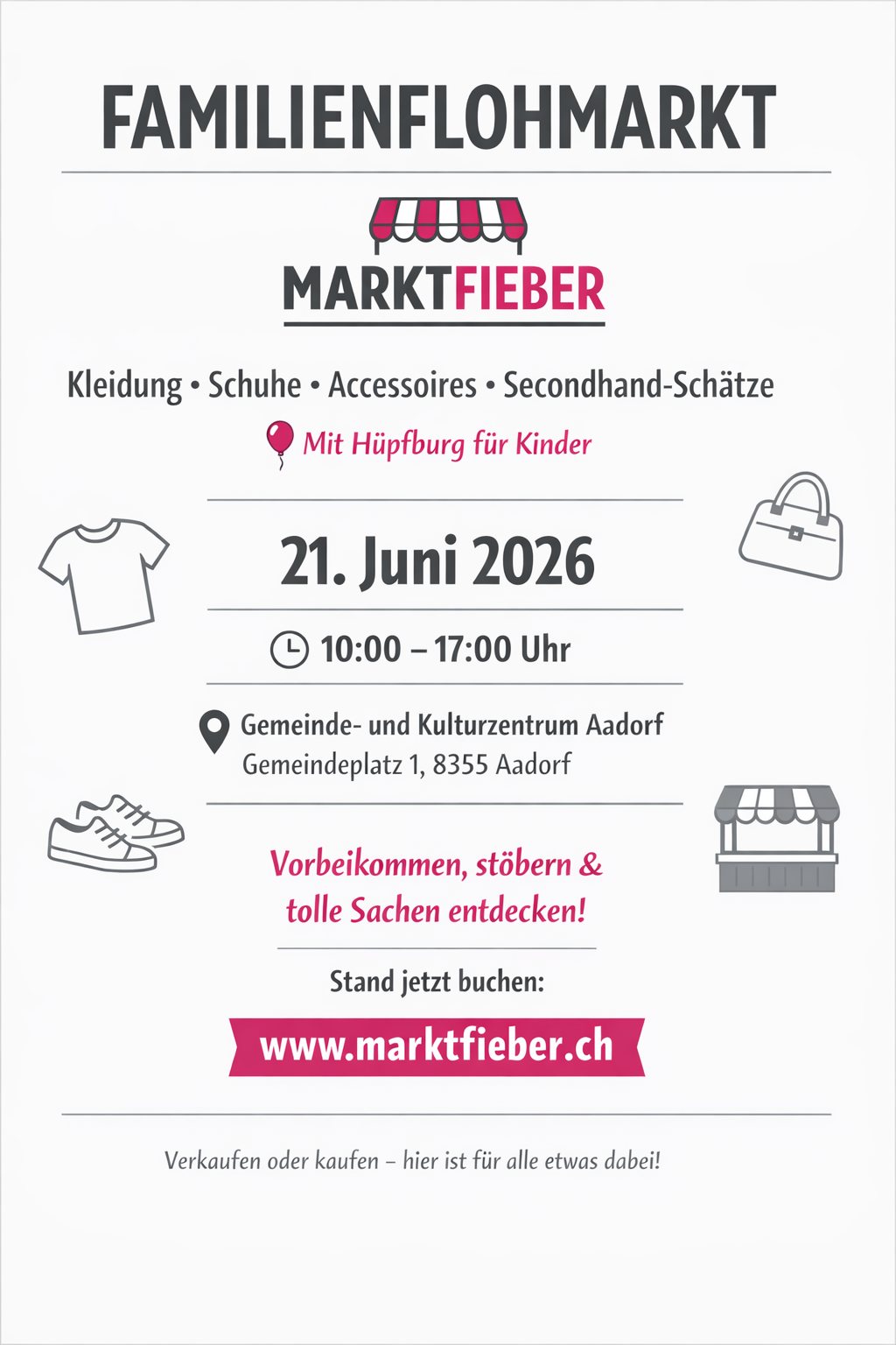 Marktfieber - Hallenflohmarkt Aadorf TG