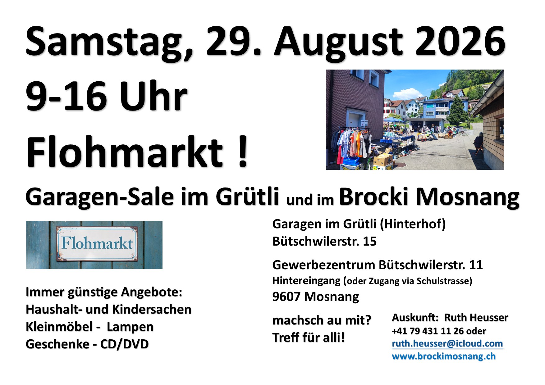 Flohmarkt beim Brocki Mosnang